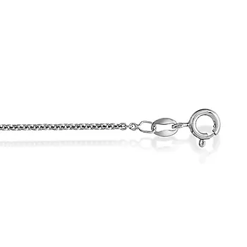 Pan Jewelry, Rund ankerkjede i 925 rhodinert sølv 1,5 mm, 34-70 cm