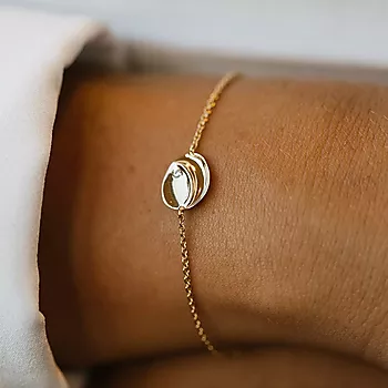 Bilde nummer 3 av Pan Jewelry, Armbånd i forgylt sølv med zirkonia
