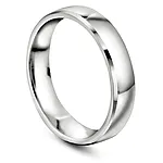 Giftering i 375 hvitt gull | 4 mm bredde
