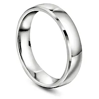 Giftering i 375 hvitt gull | 4 mm bredde