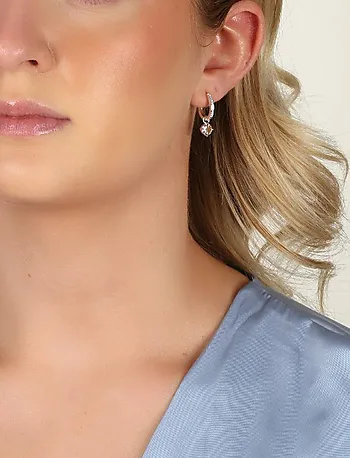 Bilde nummer 2 av Sprinkles Rola øreringer i forgylt messing med champagnefarget zirkonia