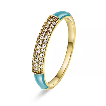 Pan Jewelry, Emanuella ring i 925 forgylt sølv med zirkonia