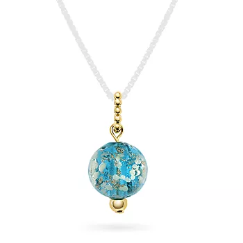Pan Jewelry, Anheng i 925 forgylt sølv med turkis glasskule