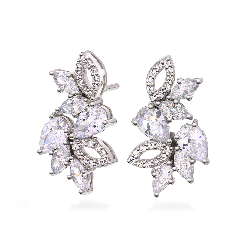 Pan Jewelry, Øredobber i 925 sølv med zirkonia