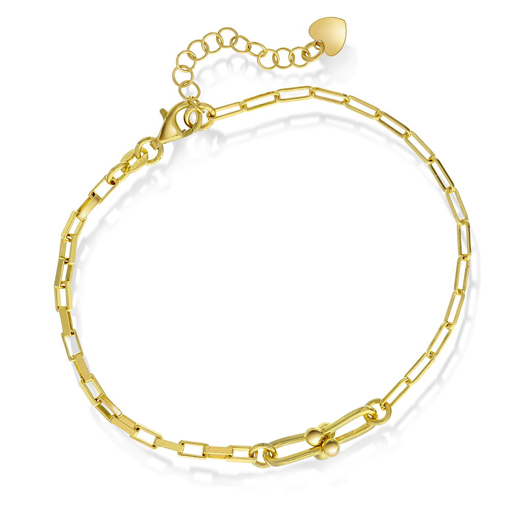 Pan Jewelry, Armbånd i forgylt 925 sølv, 21 cm