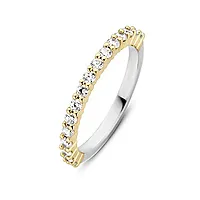 Ti Sento, Ring i forgylt 925 sølv med zirkonia