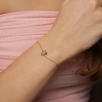 Bilde nummer 2 av Blossom armbånd i 925 forgylt sølv