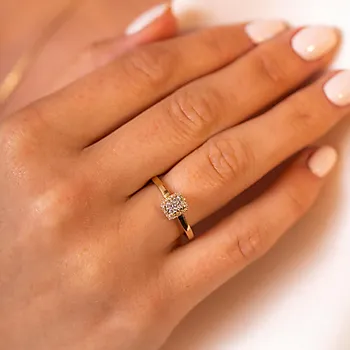 Bilde nummer 2 av Pan Jewelry, Diamantring i 585 gult gull 0,15 ct