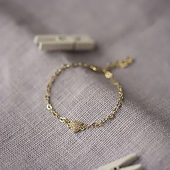 Bilde nummer 3 av Prins & Prinsesse, Armbånd til barn i 925 forgylt sølv med zirkonia og hjerte