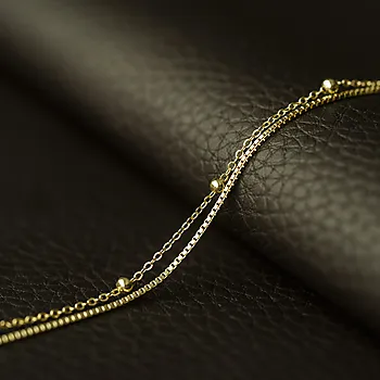 Bilde nummer 3 av Pan Jewelry, Ankelkjede i 925 forgylt sølv, 20 cm