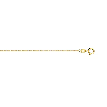 Veneziansk kjede i 585 gult gull 1 mm, 34-80 cm