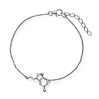 Armbånd i 925 sølv med symbol serotonin
