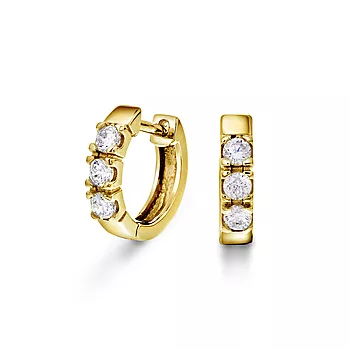 Pan Jewelry, Øreringer i 925 forgylt sølv med zirkonia