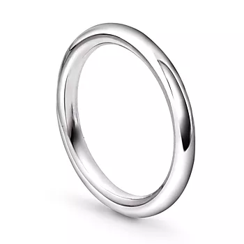 Giftering i 585 hvitt gull | 2,5 mm bredde