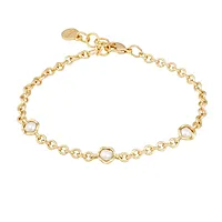 Kitty armbånd i forgylt messing med zirkonia