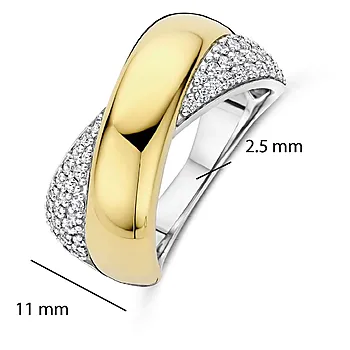 Bilde nummer 3 av Ring i 925 forgylt sølv med zirkonia