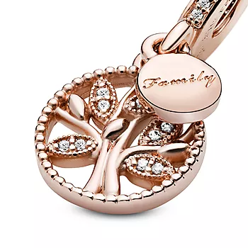 Bilde nummer 3 av Pandora Moments, Charm i 925 rosèforgylt sølv med livets tre