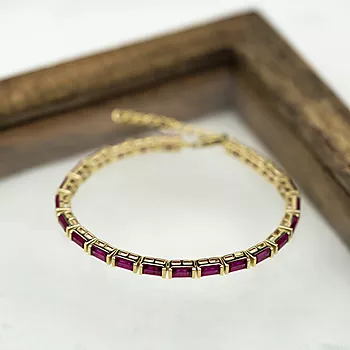 Bilde nummer 4 av Janne Formoe by Pan Jewelry, Armbånd i forgylt 925 sølv med rosa zirkonia