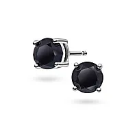 Dylan øredobber i 925 sølv med sort zirkonia