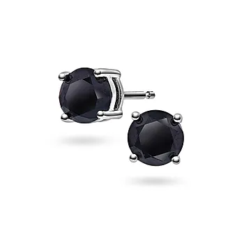 Dylan øredobber i 925 sølv med sort zirkonia