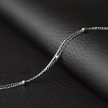 Bilde nummer 3 av Pan Jewelry, Ankelkjede i 925 rhodinert sølv, 20 cm