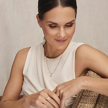 Bilde nummer 4 av Diamantring i 585 hvitt gull 0,33 ct