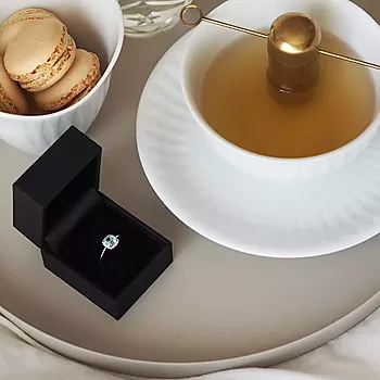 Bilde nummer 4 av Pan Jewelry, Ring i 925 sølv med aqua blå glassten