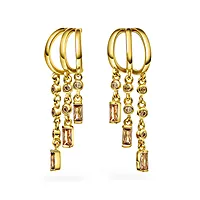 Pan Jewelry, Rio Radiance øredobber i forgylt 925 sølv med champagne zirkonia