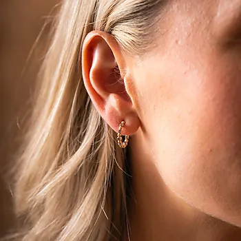 Bilde nummer 2 av Pan Jewelry, Øreringer i flerfarget 585 gull med kuler