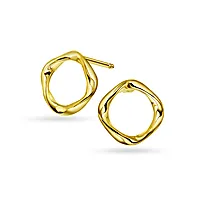 Pan Jewelry, Bølge øredobber i 925 forgylt sølv