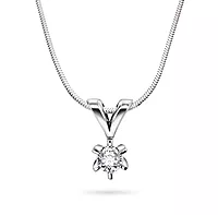Pan Jewelry, Isabella enstensanheng i 585 hvitt gull 0,20 ct