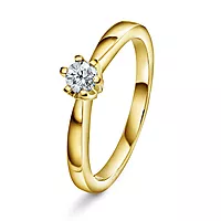 Olivia diamantring i 585 gult gull 0,20 ct