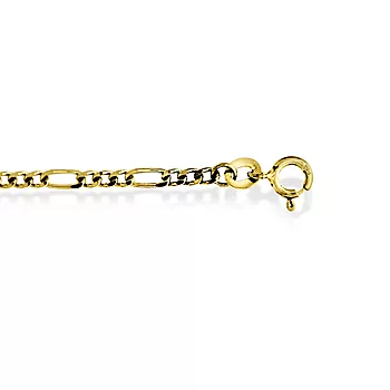 Pan Jewelry, Figaro kjede i forgylt sølv 2,5 mm, 45-60 cm