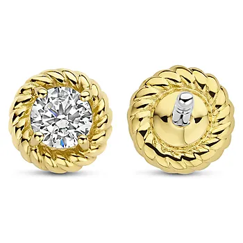 Bilde nummer 4 av Ti Sento, Studs i forgylt 925 sølv med zirkonia