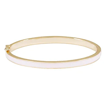 Snö of Sweden, Domino armring i forgylt messing med lyserosa epoxy