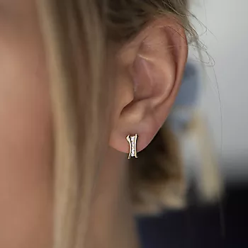 Bilde nummer 2 av Pan Jewelry, Øredobber i 585 gult gull med zirkonia