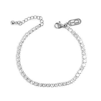 Tone Damli by A&C, You Sexy thing armbånd  i stål med krystaller