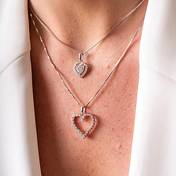 Bilde nummer 2 av Pan Jewelry, Smykke i 925 sølv med hjerte og zirkonia