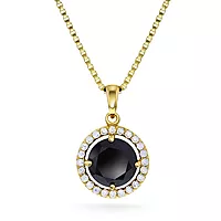 Pan Jewelry, Smykke i 925 forgylt sølv med nano glasssten og zirkonia