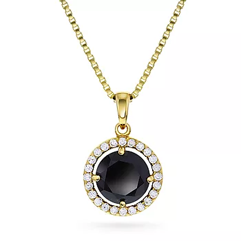 Pan Jewelry, Smykke i 925 forgylt sølv med nano glasssten og zirkonia