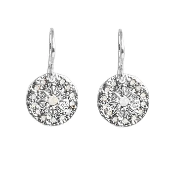 Solstice øredobber i messing med opal