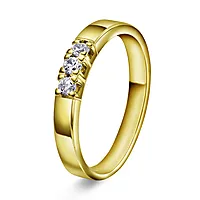 Sonja alliansering i 585 gult gull med 0,21 ct TWVS
