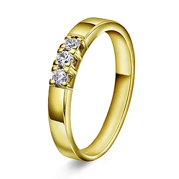 Sonja alliansering i 585 gult gull med 0,21 ct TWVS