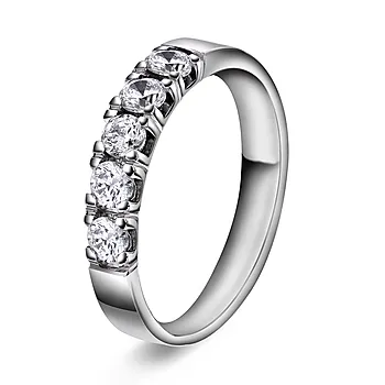 Bilde nummer 2 av Sonja alliansering i 585 hvitt gull med 0,50 ct TWVS