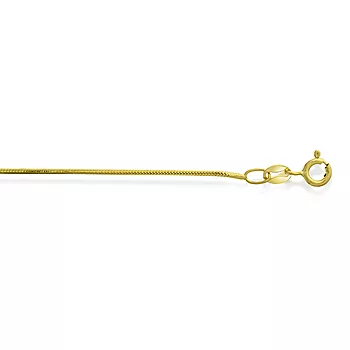 Slangekjede i 925 forgylt sølv 1 mm, 42-45 cm