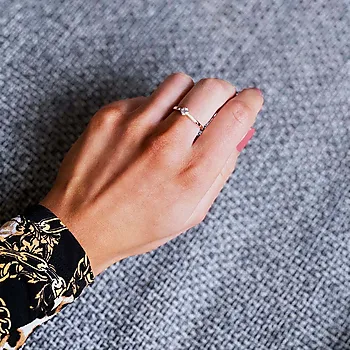 Bilde nummer 3 av Olivia diamantring i 585 gult gull 0,25 ct
