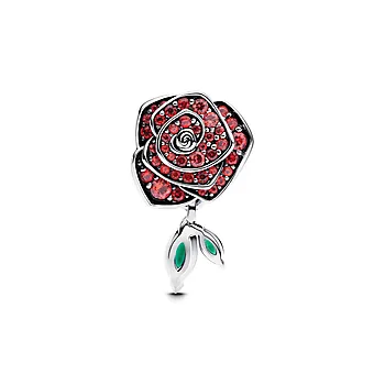 Pandora Moments, Charms i 925 sølv med blinkende rose