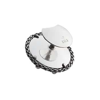 Bilde nummer 2 av Mansjettknapper med stolpe i 830 oksidert sølv