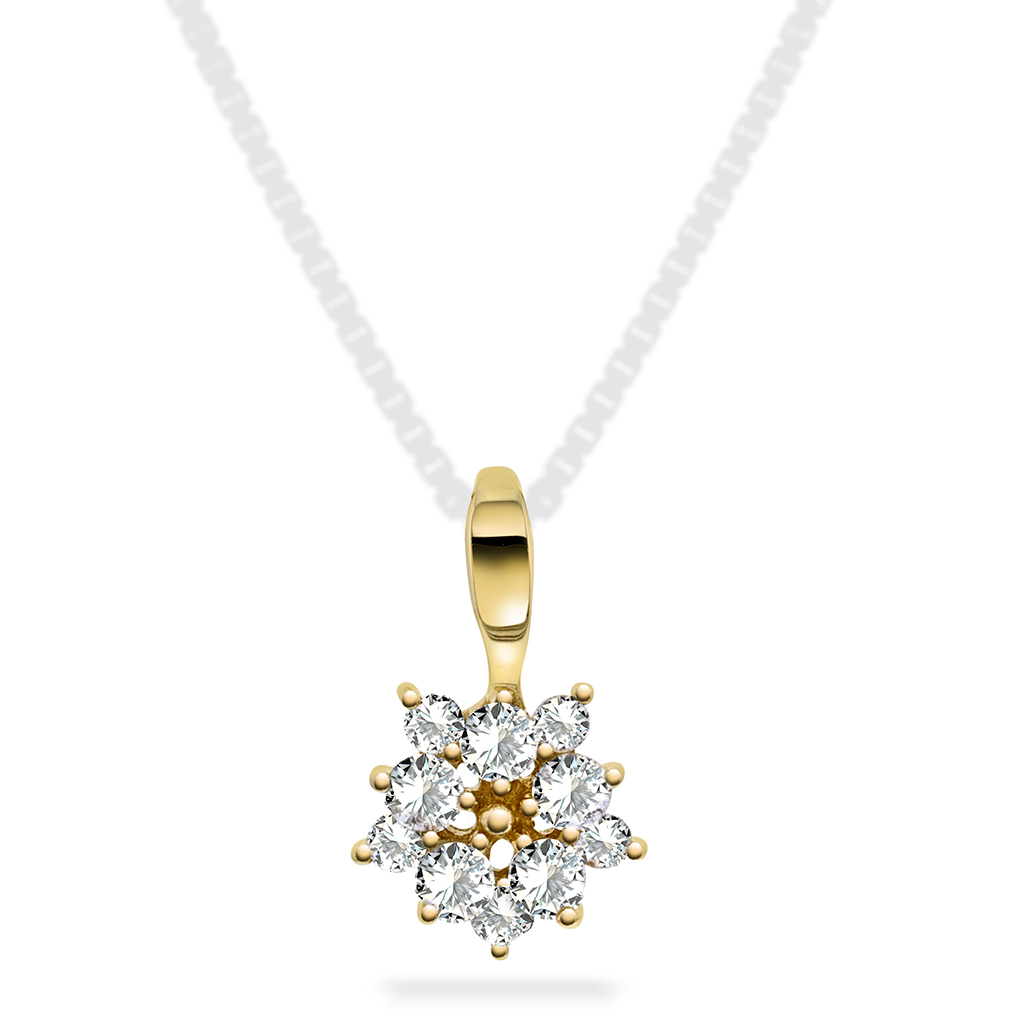 Pan Jewelry, Anheng i 585 gult gull med zirkonia