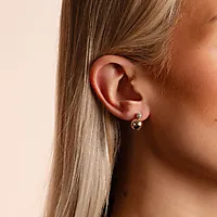 Bilde nummer 2 av Bennet øredobber i forgylt messing med zirkonia